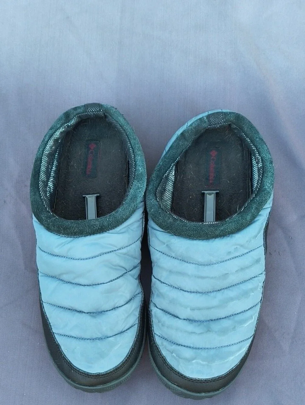 Men's Puffer Winter Slip-On Shoes in Slate Gray